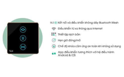 Công tắc cảm ứng rèm BLE Rạng Đông CO-RD-CTCU.BLE-V.REMT-MN