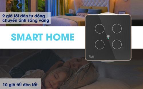 Công tắc cảm ứng thông minh wifi Rạng Đông CO-RD-CTCU.WF-V.04T-MN