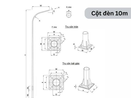 cột đèn đường 10m