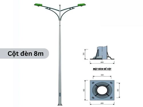 cột đèn đường 8m