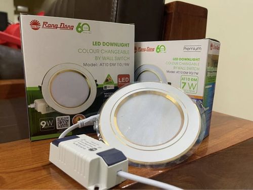 đèn led âm trần viền vàng 9W 