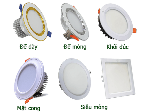 Phân loại đèn LED âm trần: Theo hình dáng, công suất và chức năng