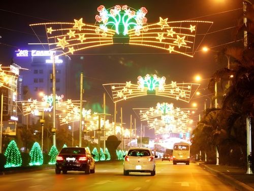 khung đèn led trang trí đường phố