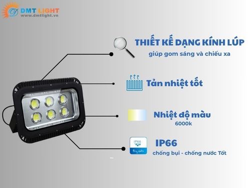 đèn pha led kính lúp 150w PK18