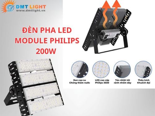 đèn pha led philips module 200W 