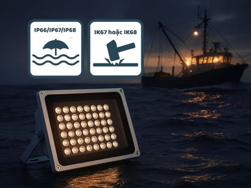 đèn pha led tàu thủy chiếu xa 12v 