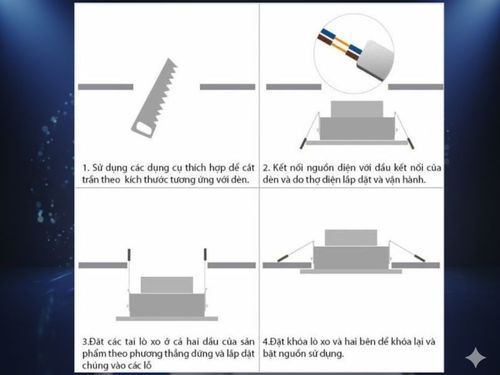 Hướng dẫn lắp đặt đèn LED âm trần Philips