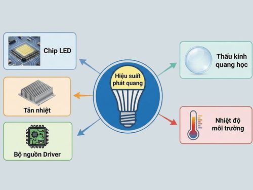 Các yếu tố ảnh hưởng đến hiệu suất sáng