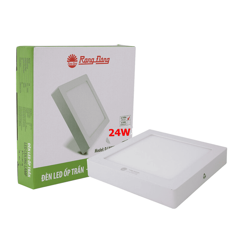 đèn led ốp trần vuông 24w - 2
