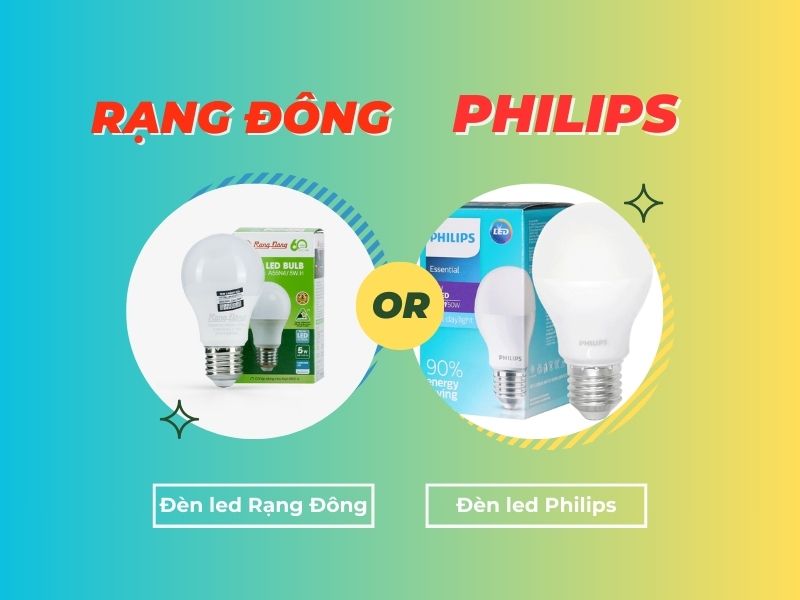 đèn led rạng đông và philips