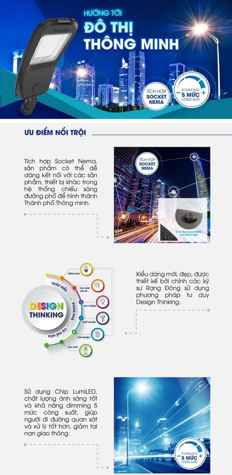 Đèn đường LED Rạng Đông