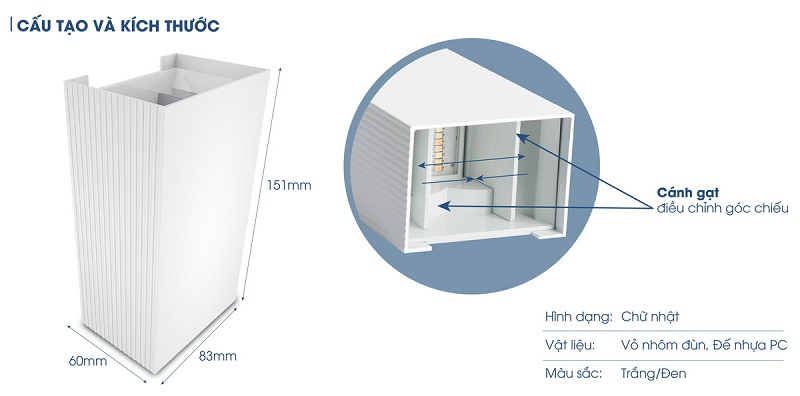 đèn tường đổi màu