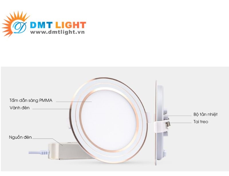 đèn led panel tròn rạng đông PN-RD-PT05-90/7W