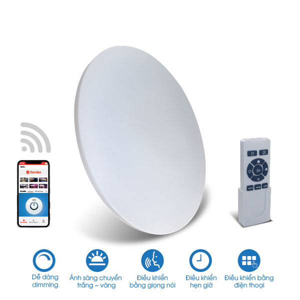 Đèn LED ốp trần thông minh wifi 60w Rạng Đông OT-RD-LN17.WF.IR-550/60W