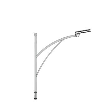 Cần đèn đơn Ø60 mã CD07-60