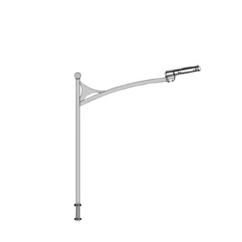 Cần đèn đơn Ø60 mã CD08-60