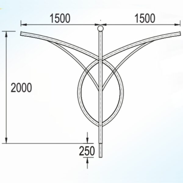 Cần đèn đường đôi mã CK01-60