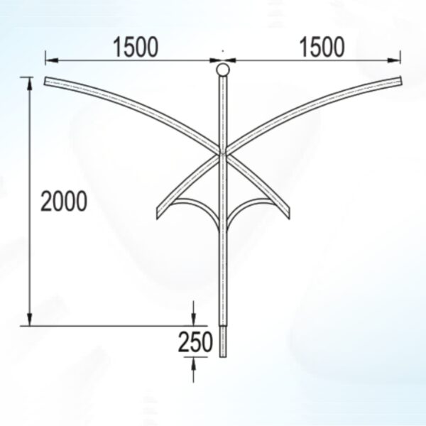 Cần đèn đường đôi mã CK05-60