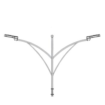 Cần đèn đôi phi Ø60 mã CK07-60