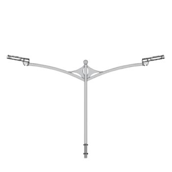 Cần đèn đôi phi Ø60 mã CK08-60