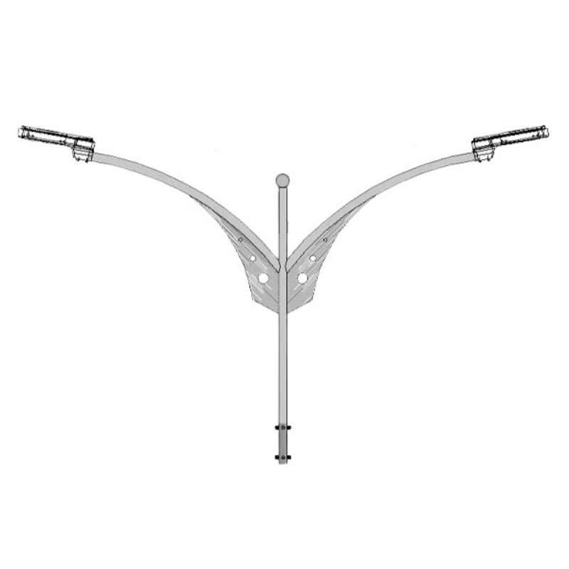 Cần đèn cao áp 2 nhánh mã CK09-60