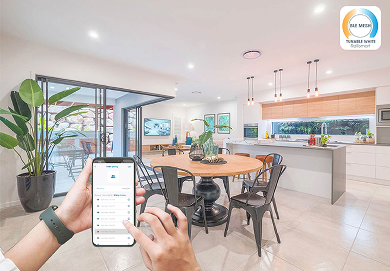 Đèn LED âm trần Downlight thông minh Bluetooth AT-RD-AT14.BLE-110/12W