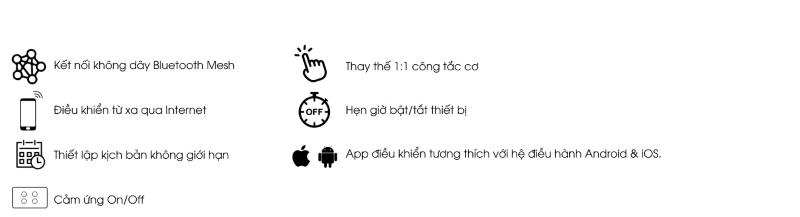 Công tắc thông minh Rạng Đông CO-RD-CTCU.BLE-V.04T-MN