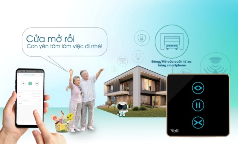 Công tắc cửa cuốn thông minh Rạng Đông CO-RD-CTCU.BLE-V.DOT.NC-MN