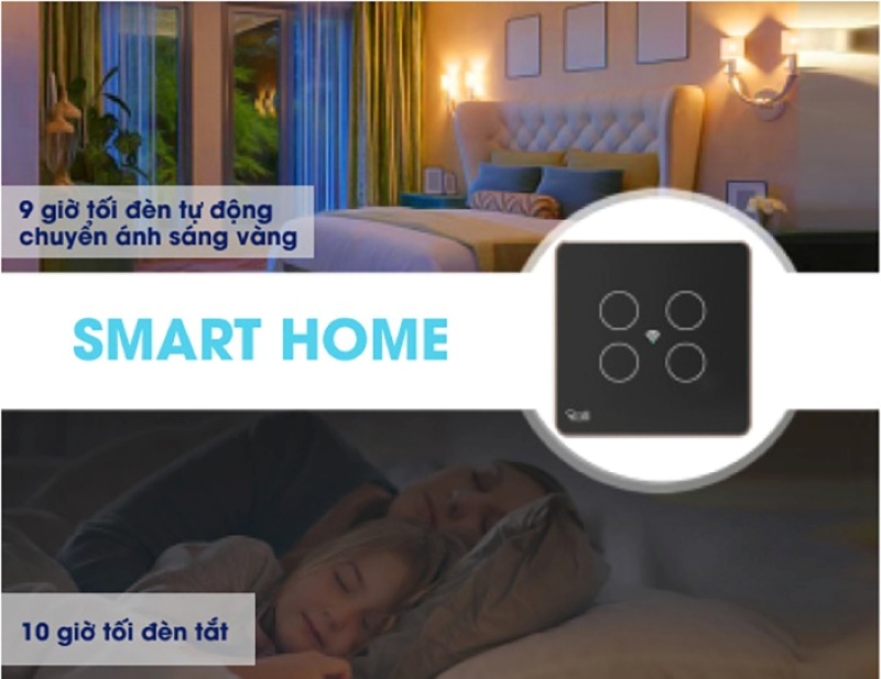 Công tắc cảm ứng thông minh wifi Rạng Đông CO-RD-CTCU.WF-V.04T