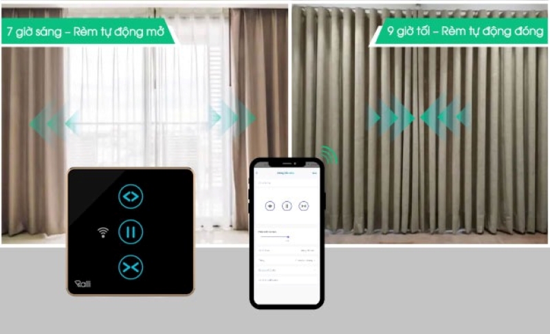Công tắc cảm ứng Rèm wifi Rạng Đông CO-RD-CTCU.WF-V.REMT