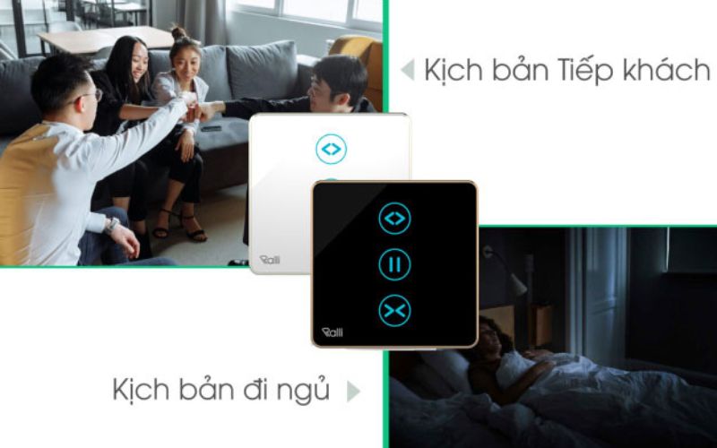 Công tắc cảm ứng rèm BLE Rạng Đông CO-RD-CTCU.BLE-V.REMT-MN