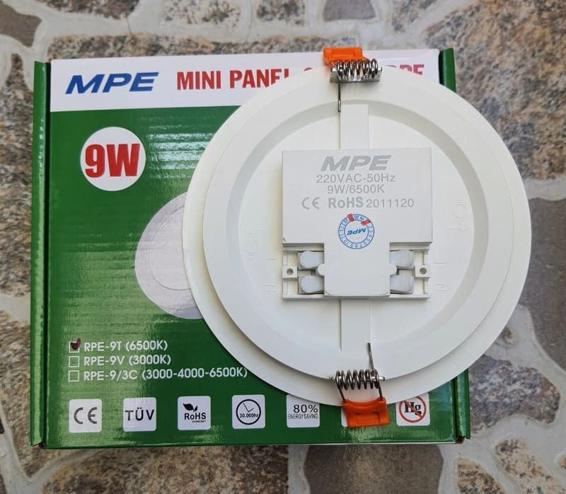 đèn âm trần mpe 9w - 2
