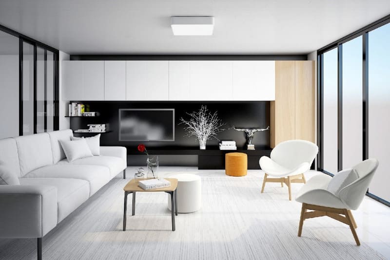 đèn ốp trần phòng khách nhỏ - 1