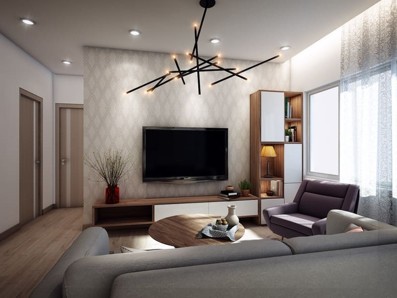 đèn ốp trần phòng khách nhỏ - 5