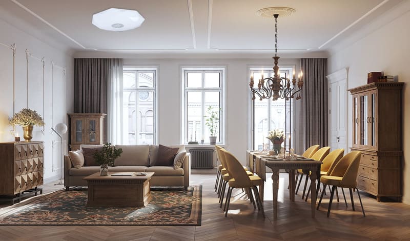 đèn ốp trần phòng khách nhỏ - 9