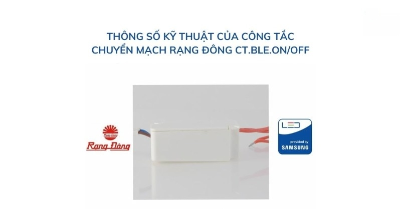 Bộ công tắc chuyển mạch Rạng Đông CO-RD-CT.BLE.ON/OFF