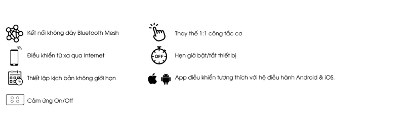 Công tắc thông minh Rạng Đông CO-RD-CTCU.BLE-CN.01T