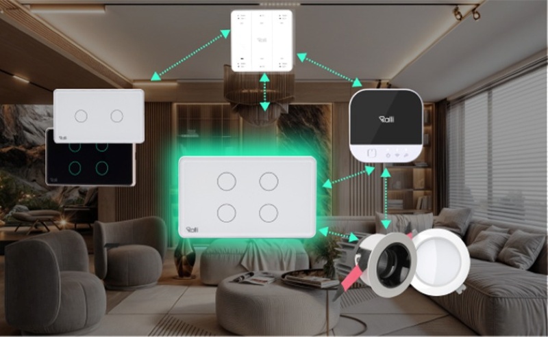 Công tắc thông minh Rạng Đông CO-RD-CTCU.BLE-CN.04T
