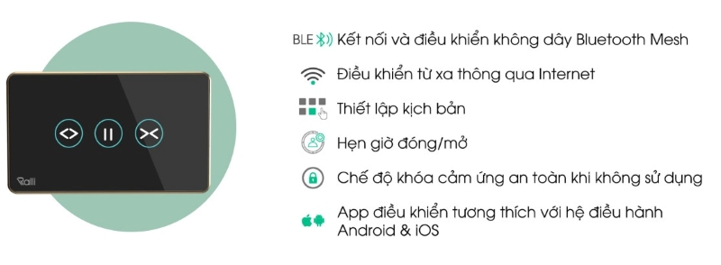 Công tắc cửa cuốn thông minh Rạng Đông CO-RD-CTCU.BLE-CN.DOT