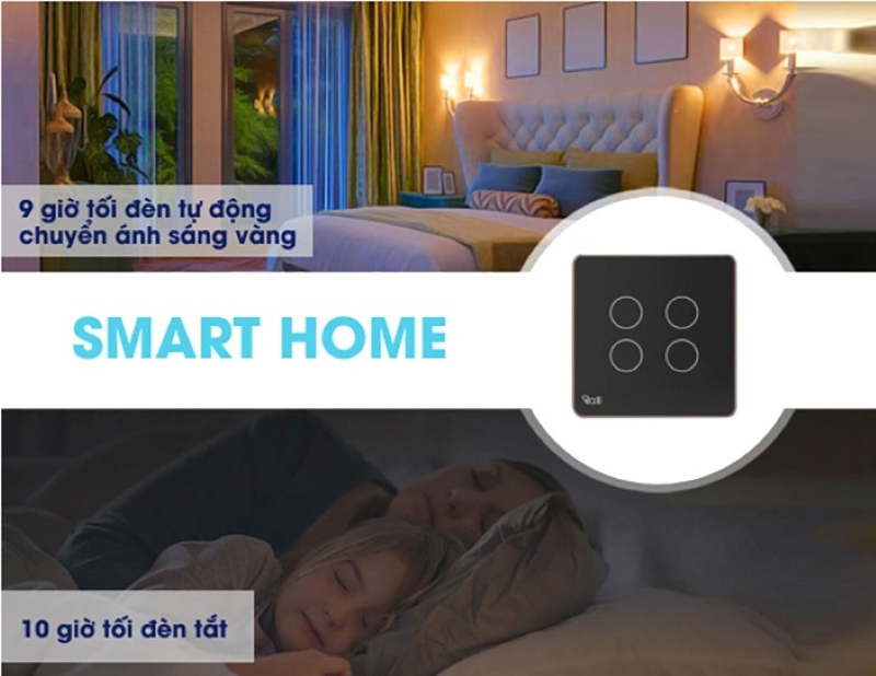 Công tắc thông minh Rạng Đông CO-RD-CTCU.BLE-V.04T
