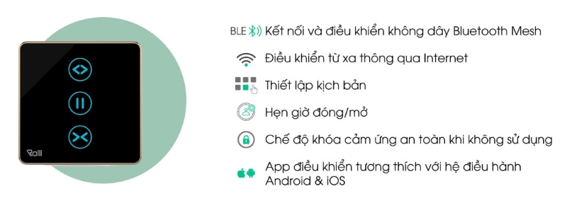 Công tắc cửa cuốn thông minh Rạng Đông CO-RD-CTCU.BLE-V.DOT