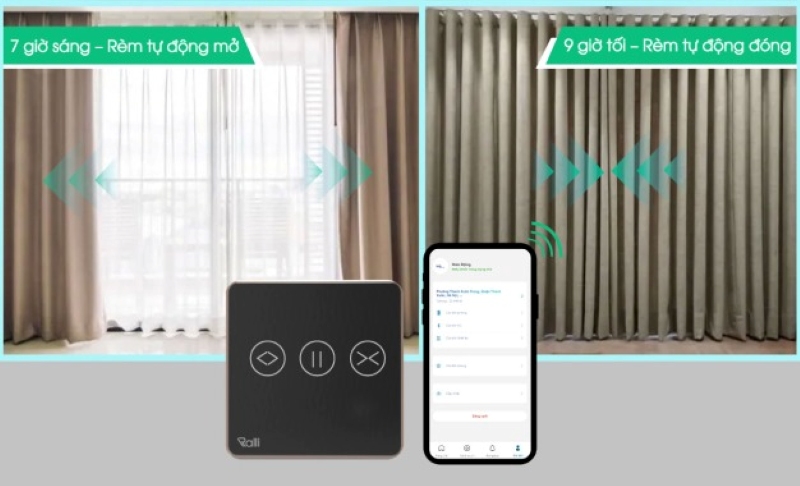 Công tắc cảm ứng rèm BLE Rạng Đông CO-RD-CTCU.BLE-V.REMT