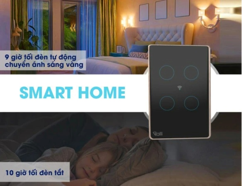 Công tắc thông minh Rạng Đông CO-RD-CTCU.WF-CN.04T.2W.SP-MN