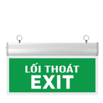 Đèn Exit chỉ hướng 2 mặt lối thoát