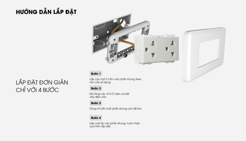 Hạt ổ cắm âm tường Rạng Đông OC-RD-HOC03-2C/16A