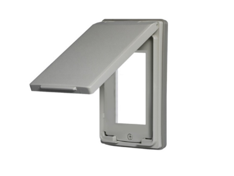 mặt công tắc kim loại có nắp che