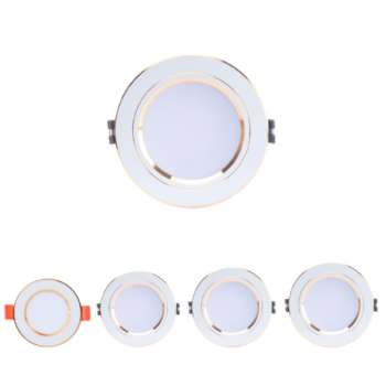 Đèn LED âm trần Downlight đổi màu Rạng Đông viền vàng AT-RD-AT10-DM