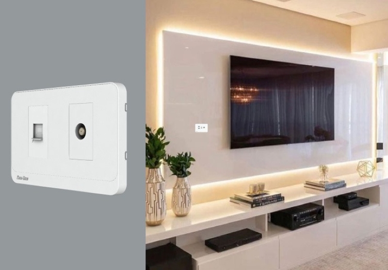 Hạt ổ cắm tivi âm tường Rạng Đông OC-RD-HOC.ANTEN01