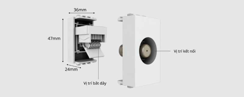 Hạt ổ cắm tivi âm tường Rạng Đông OC-RD-HOC.ANTEN01