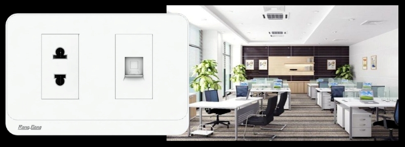 Hạt ổ cắm mạng internet âm tường Rạng Đông OC-RD-HOC.LAN01